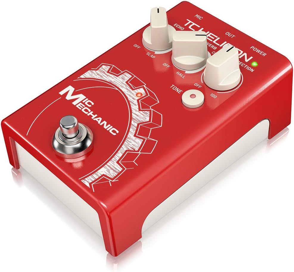 TC Helicon MIC MECHANIC 2 Ultra-Simple Battery-Powered Vocal Effects Stompbox with Reverb, Echo and Pitch Correction - Image 4