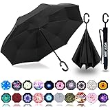 MRTLLOA Inverted Umbrella,Umbrella Windproof,Reverse Umbrella,Umbrellas for Women with UV Protection, Upside Down Umbrella wi
