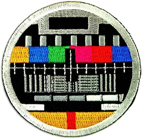 TV Test Retro Patch Embroidered Iron on Patches #FF