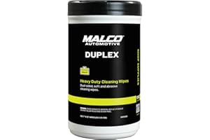 Malco Duplex Heavy Duty Cleaning Wipes for Home and Auto - Dual Sided Textured, Wet Wipe/Removes Grease, Tar, Paint, Oil, Dirt/No Residue/Safe for Hands/Made in USA (130 Wipes)