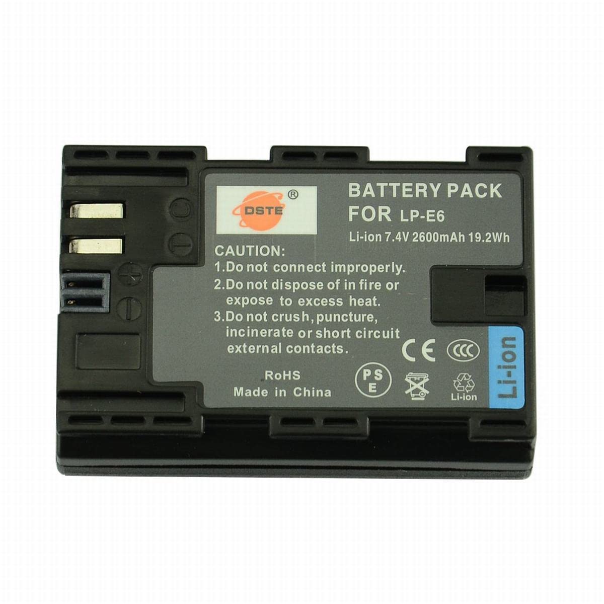 DSTE® LP-E6 Rechargerable Li-ion Battery for Canon EOS 5D Mark II, EOS 5D Mark III, EOS 6D, EOS 7D, EOS 60D, EOS 60Da, EOS 70D