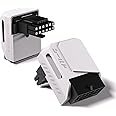 EZDIY-FAB Shield PCIe 5.1 GPU Power Adapter -12VHPWR/12V2x6 16 Pin Right Angle Adapter for 12+4pin RTX 3090Ti 4070Ti 4080 4090 GPU,90 Degree Right Angle -RVS Type, White, 1 Pack