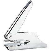 PandaHall Stainless Steel Seal Embosser, Hand-Held Embossing Stamp, for Books, Envelopes, Napkins, 118.5x52x23.5mm