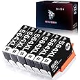 Wolfgray 564XL High Yield Black Ink Cartridges 6 Pack Replacement for HP 564 XL Ink for Photosmart 6510 7510 7520 7525 C5380 