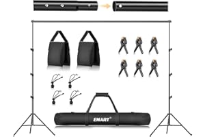 EMART Photo Backdrop Stand kit, 8.5 x 10 ft Back Drop Adjustable Frame for Photography, Photoshoot Banner Background Support Holder for Parties Dectoration