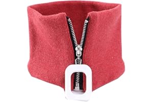YEKEYI Detachable Knitted Fake Collar High Collars Lapel Wrap Zipper Choker Collar for Women