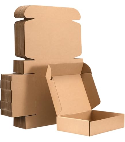 30 Pack EcoSwift 9x6x4 Corrugated Cardboard Boxes - Small Moving & Shipping Cartons - Single Wall Brown