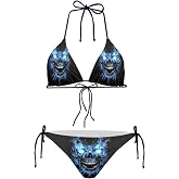 AFPANQZ Women's Bikini Sets Push Up Triangle Bikini Swimsuit Low Waist Bottom Tankini 2pcs Athletic Tank Top