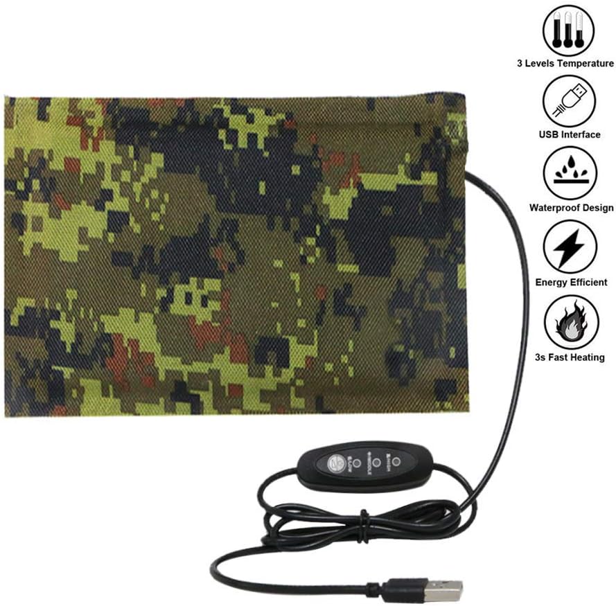 Reptile Tank Heating Pad - Waterproof USB Reptile Heating Pads Lizard Terrarium Heating Pad Heated Pet Pad for Gecko, Bearded Dragon, Chameleon, Corn Snake, Spider