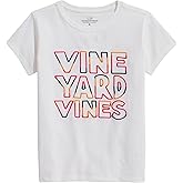 Vineyard Vines Girls Girls' Rainbow Vv Embroidery Short-Sleeve Tee