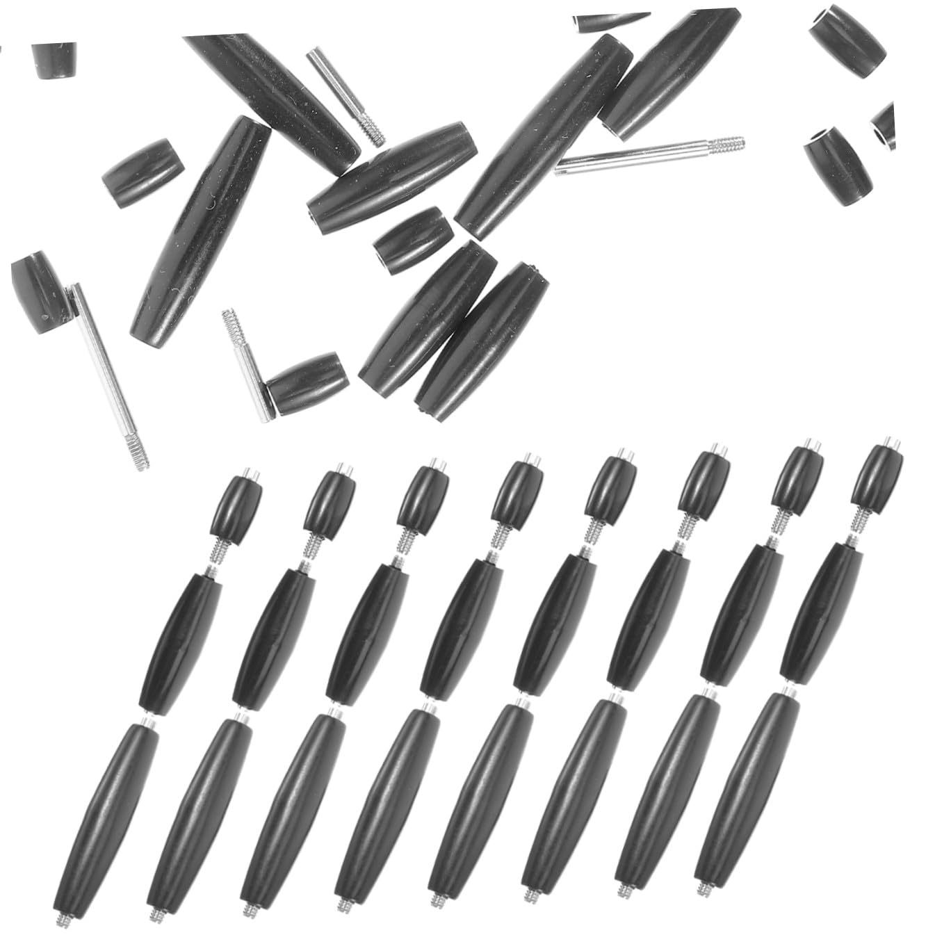 FUNOMOCYA 1Set Shaft with Rod Screw Replacement for Saxophone Sax Instrument Part for Maintenance and Repair Compatible with Tenor and Soprano Saxophones