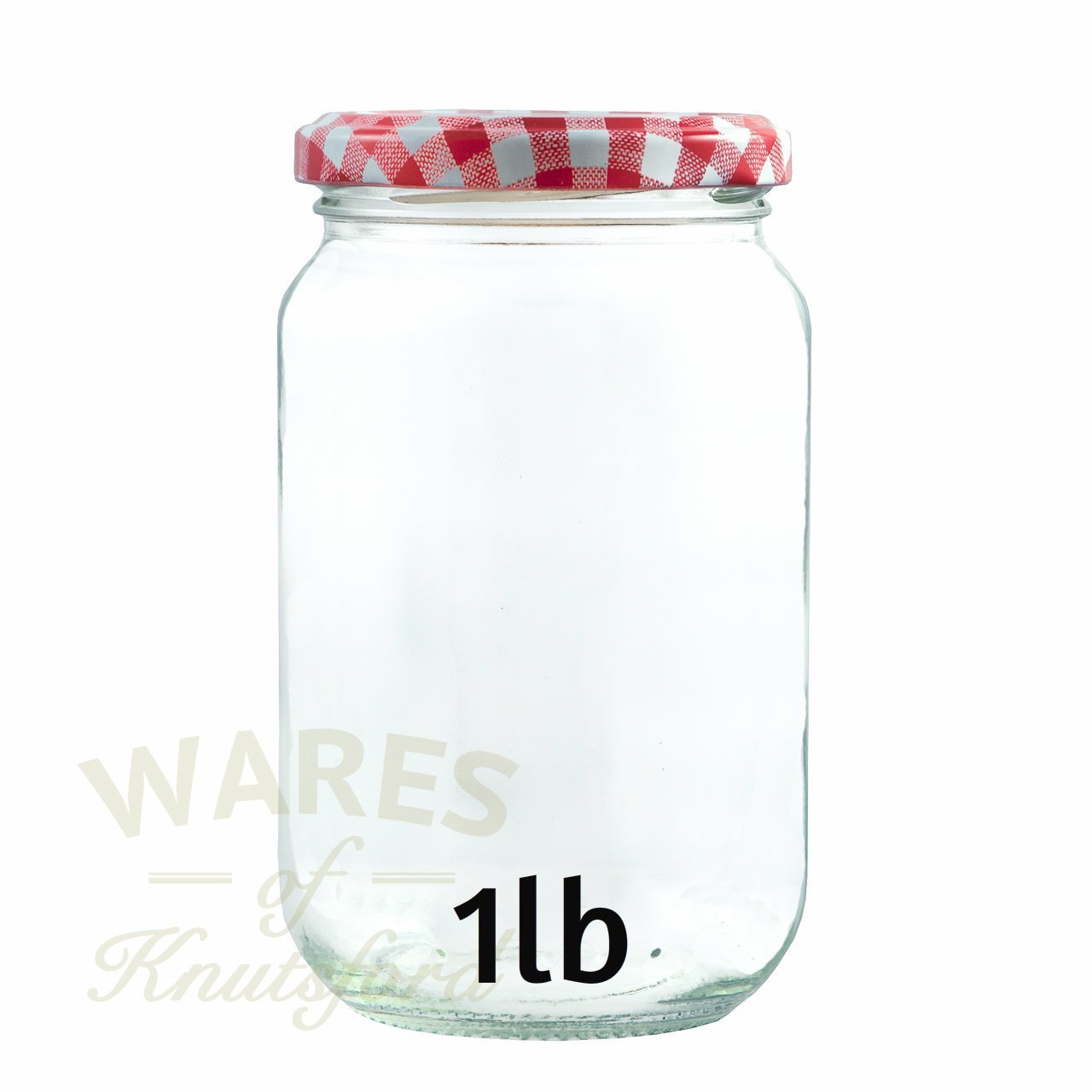 1 lb jam jars (370 ml) x 192 bargain pack including red gingham lids
