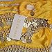 ZLTdream Women's Belly Dance Wave Shape Hip Scarf with Silver Coins Yellow