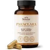 Serene Herbs Paraclara Wormwood Black Walnut Hull Clove Supplement - Cleanse &amp; Detox for Humans - Natural Gut Health Digestive Formula for Children &amp; Adults - Supports Digestion &amp; Energy - 60 Capsules