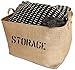 OrganizerLogic Burlap Storage Organizer Basket - Heavy Duty Storage Basket - Perfect Storage Jute Basket for Laundry, Shoes and Kids Toys - 17