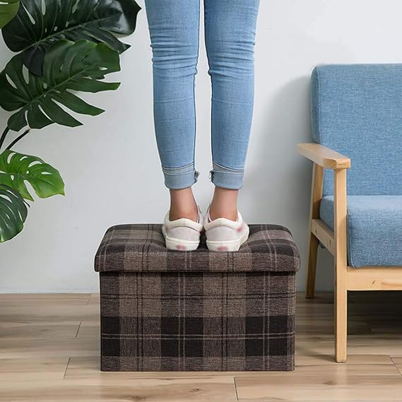 KMMK Home Stuhl Hocker Klappstuhl-Aufbewahrung Ottoman Cube