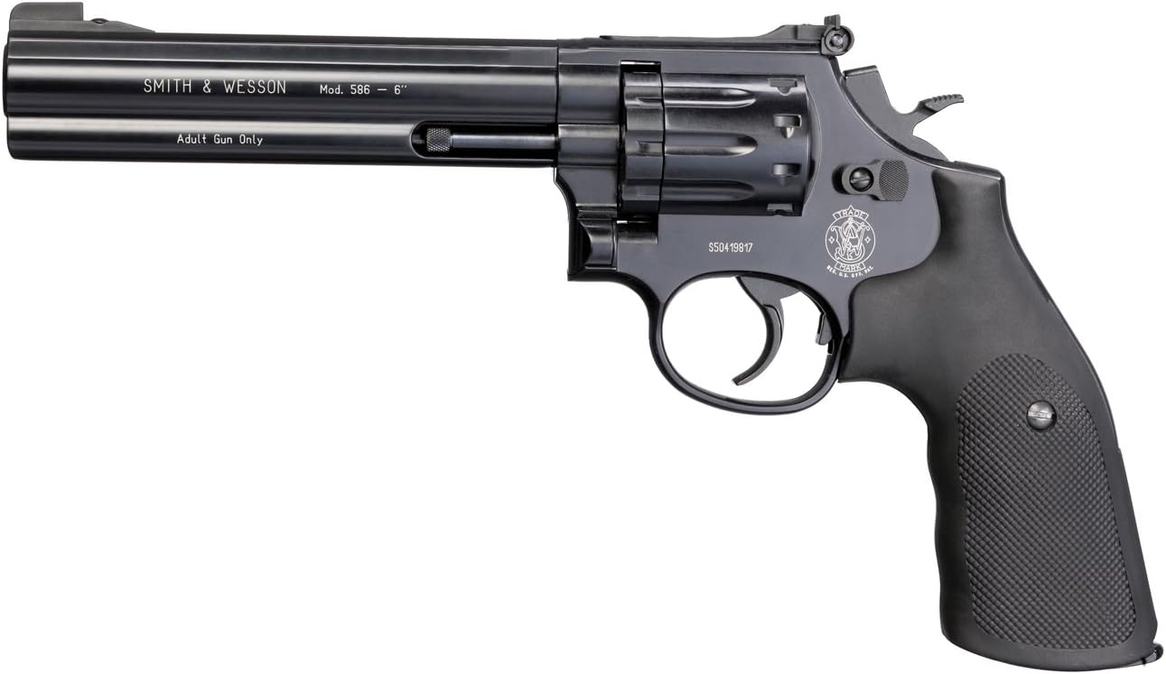 amazon com smith wesson 586 revolver 177 caliber pellet gun air pistol 6 inch airsoft pistols sports outdoors smith wesson 586 revolver 177 caliber pellet gun air pistol 6 inch