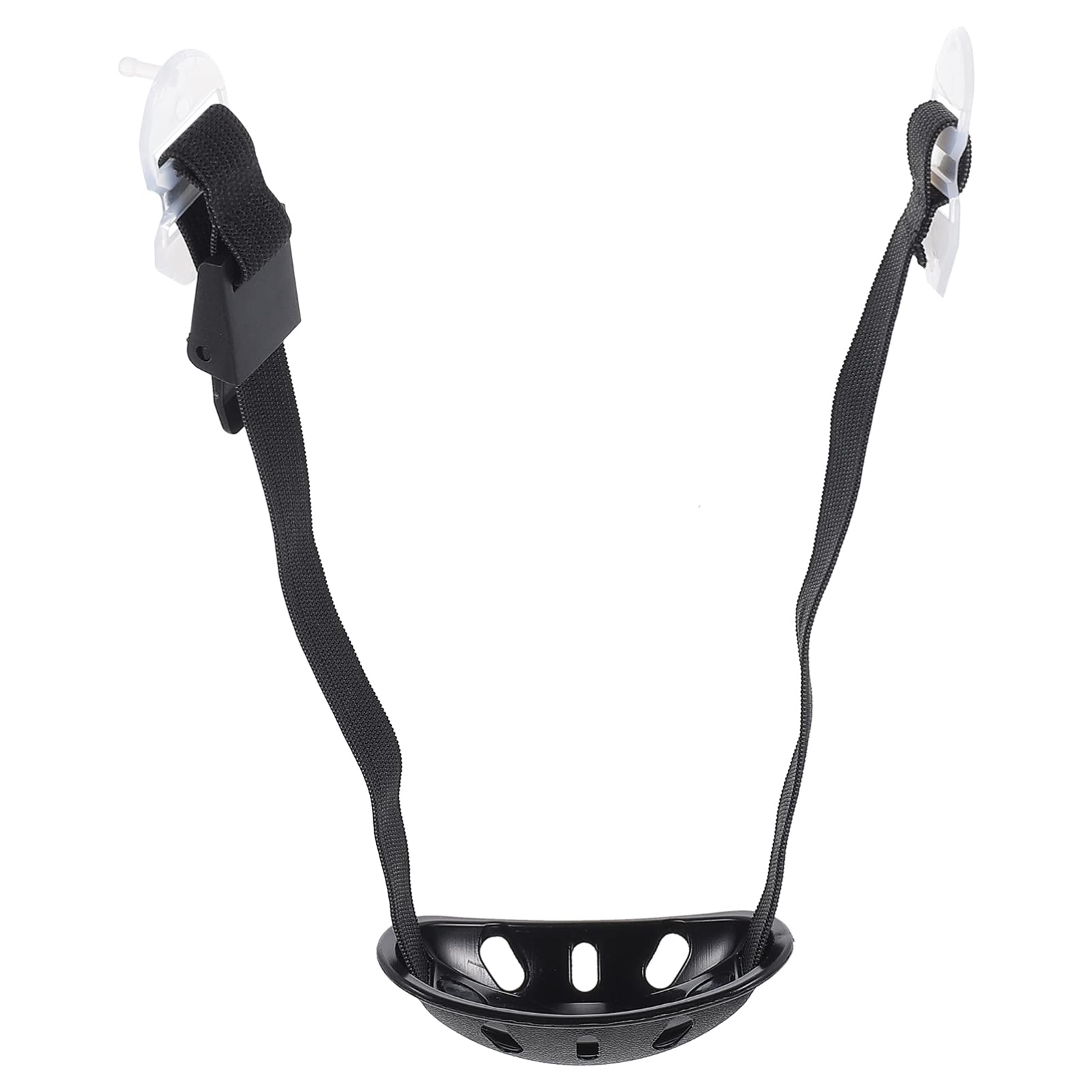 Warmhm Universal Helmet Chin Strap (Black) Chin Strap Universal Helmet with Black Elastic and Cup for General Headwear Football