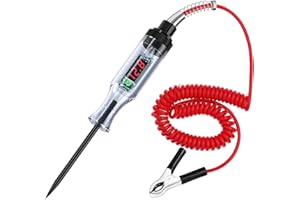Enhanced Automotive Test Light, 3V-48V Digital Fuse Tester with Automatic Bidirectional Voltage Tester, Portable Design, and 