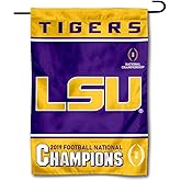 Louisiana State LSU Tigers 4 Time and 2019 Football Champions Garden Banner Flag