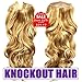 Knockout Hair 20-Inch Halo Hair Extensions, Fiber Wavy, 150 Grams, Dark Golden Blonde/Lt Bld Mix - #27HY/86