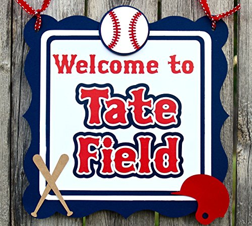 Baseball Birthday Door Sign