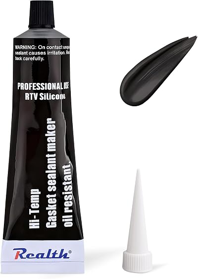 Realth Silicone Gasket Maker 1 Pack 3.53 Oz Ultra Black RTV High Temp