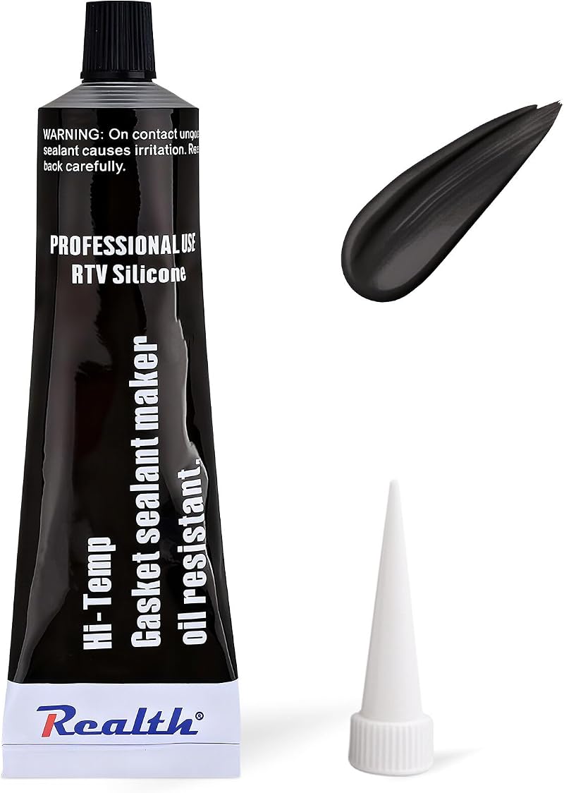 Realth Silicone Gasket Maker 1 Pack 3.53 Oz Ultra Black RTV High Temp
