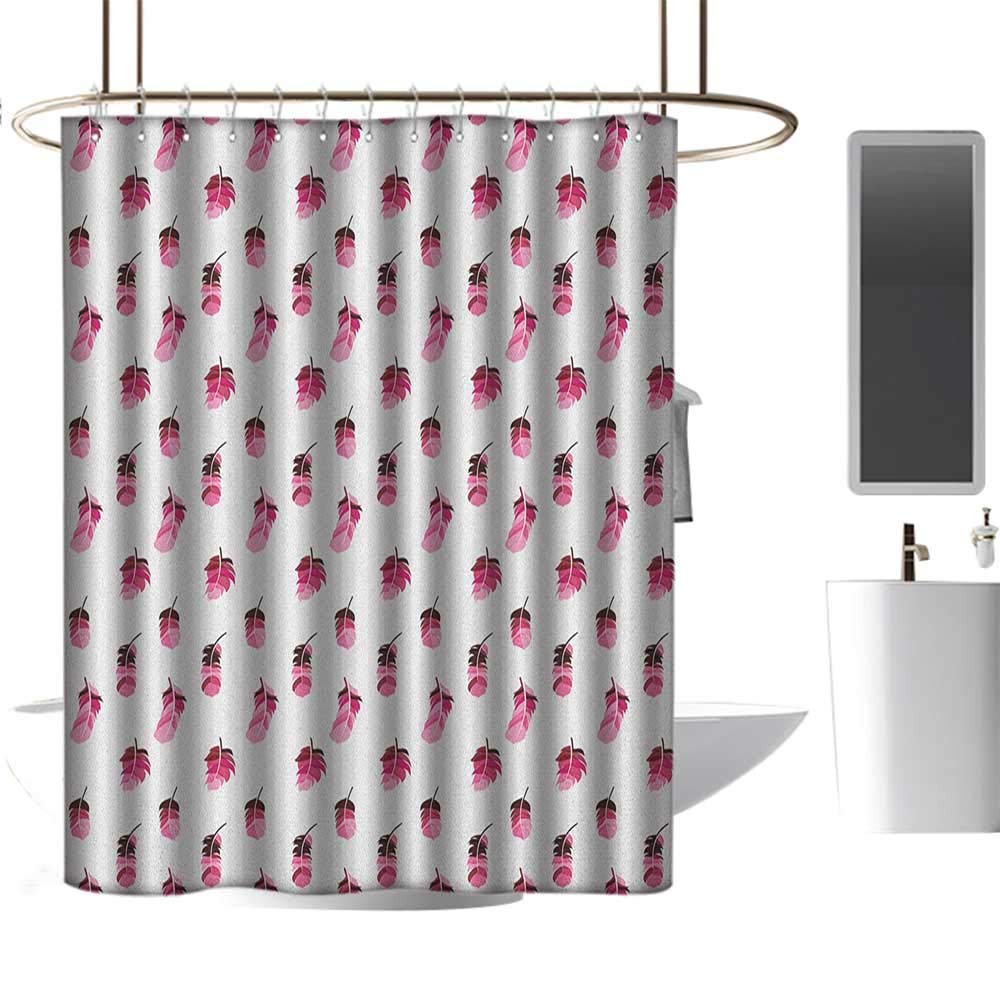 Green Blue 3d Effect Bathroom Curtain Mildew Resistant 47x64