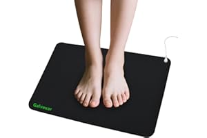 Galvexar Grounding Mat for Feet Earthing Mat for Bed Grounding Kit Improved Sleep Pain Relief Connecting The Earth Therapy Grounded Mouse Pads at Home Work Yoga 15 ft Ground Wire Included (35 * 24")