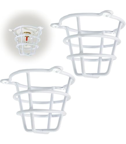 18-Pack 1/2” Fire Sprinkler Head Cage Guard Protector – White Powder-Coated Steel Bracket For Fire Systems