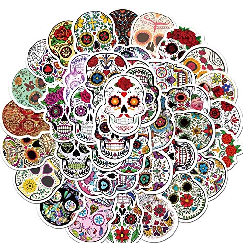 Skull Vinyl Stickers Decals for Laptops Phones Phone Case Consoles Walls Luggage Case Cars Books Bottle - 50 Stickers