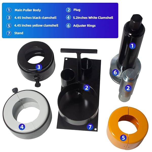 BESTOOL CARRIER & PINION BEARING PULLER FOR BW78, DANA 30, 40, 44, 60, 70, 80, GM 14, AND FORD 8.8”, 9.75”, 10.25″ BEARINGS, CLAMSHELL CARRIER BEARING PULLER