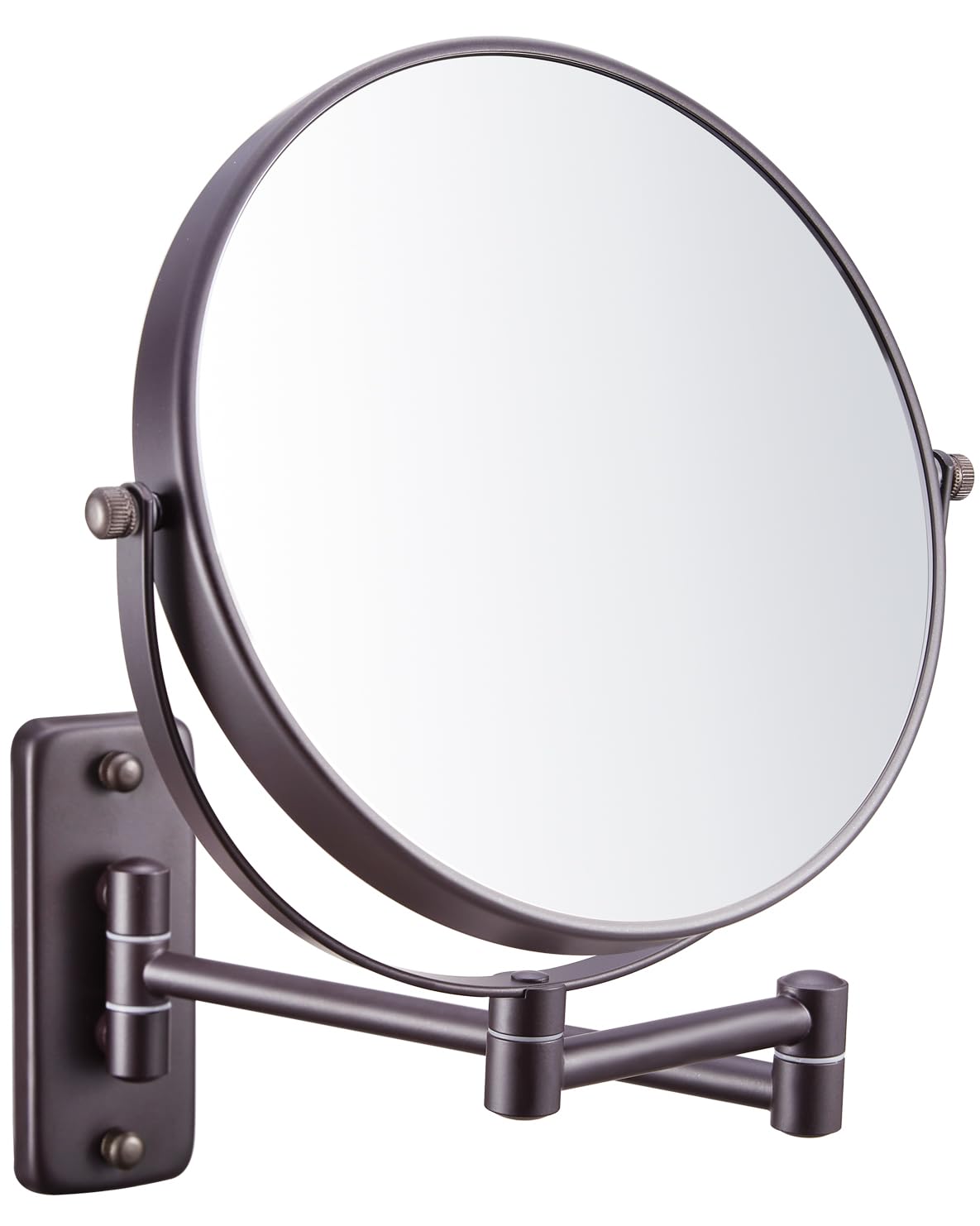 DECLUTTR 8 Inch Wall Mounted Makeup Mirror, 1X/7X Magnifying Mirror, Double Sided Vanity Makeup Mirror for Bathroom, Bronze