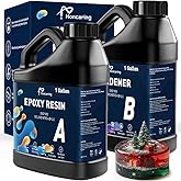 Honcaring Epoxy Resin 2 Gal Kit, Crystal Clear Epoxy Resin Kit, Less Bubble & Low Odor Resin Epoxy for Casting, Jewelry Making, Art Resin (1 Gallon×2)