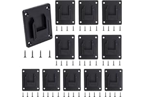 12 Packs Tool Holder Mount for Compatible with DeWalt 20V, 12V Drill, Milwaukee M18 18V Tools Tool Holder/Hanger with 4 Pcs S