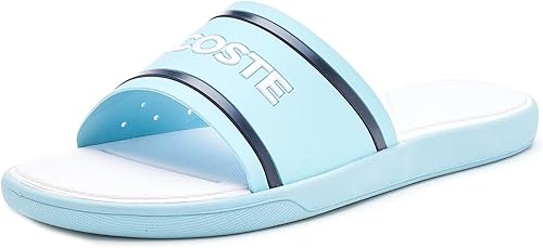 lacoste slides navy blue