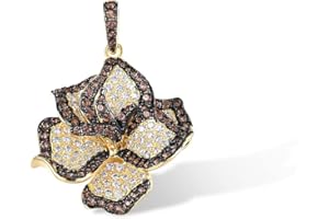 Santuzza Sterling Silver Gemstone Flower Pendant for Women