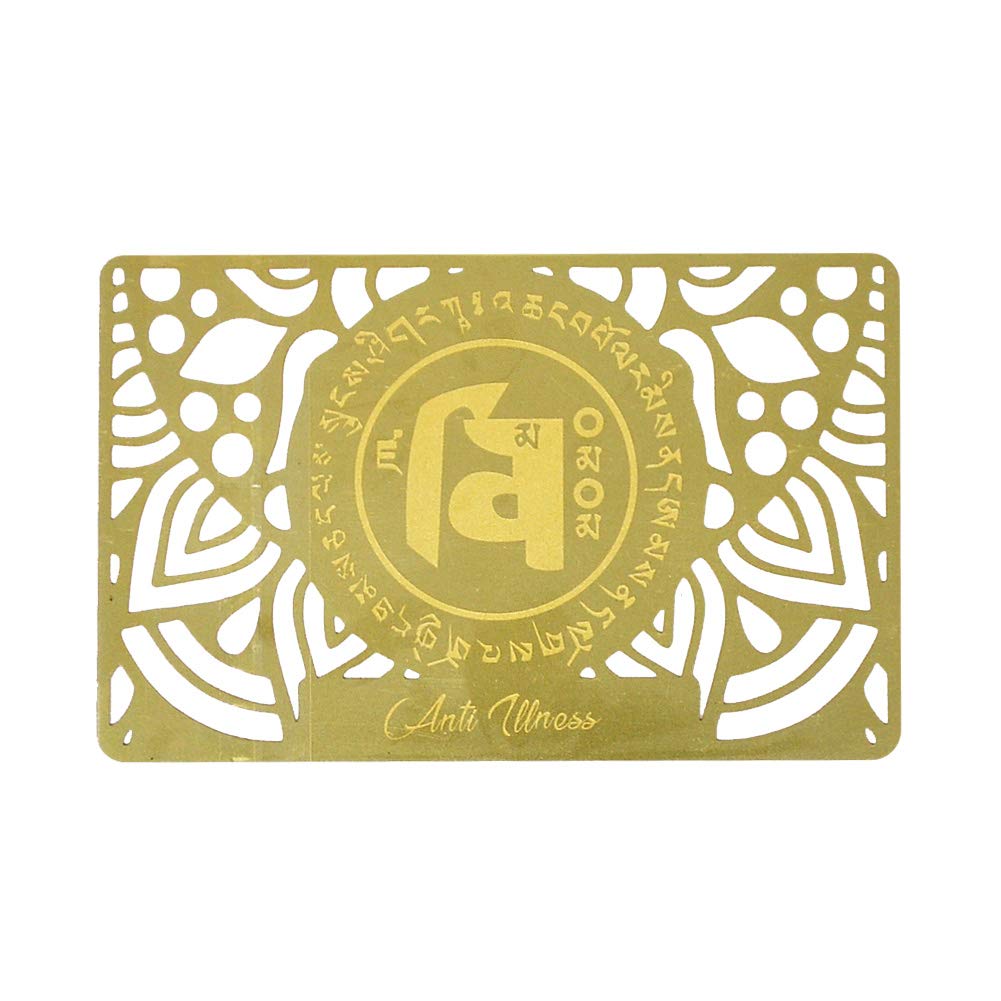 Feng Shui Anti-Illness Amulet Gold Card W4269