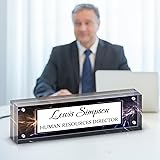 HETOOSHI Name Plate for Desk, Desk Double sided