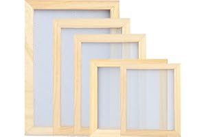 KEAJUIDY 5 Size Paper Making Frame Kit Wooden Paper Making Screen Making Frame For DIY Paper Crafts And Dried Flower Handcraft
