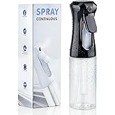 HPPFFY Continuous Spray Bottle, 6.8 OZ Hair Spray Bottles, Ultra-Fine Mister Spray Bottle for Hairstyling, Cleaning, Plants, 