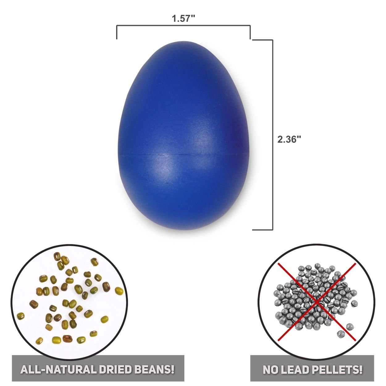 Egg Shakers NO LEAD PELLETS! KID-SAFE BEANS! (1 Dozen, 12 Pack) Durable ABS Plastic Musical Percussion Instrument – BPA-FREE Toy Shaker Rattle Maracas For Kids, Children, Toddlers, Babies, Infants