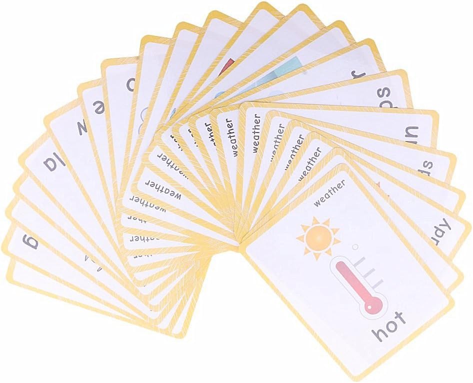 SANTSUN23 Weather Flash Cards for Kids