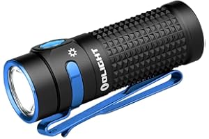 OLIGHT Baton4 Rechargeable EDC Flashlight, Bright LED Flashlight 1300 Lumens with Charging Cable, IPX8 Waterproof, 6 Adjustable Modes Handheld Light for Home, Camping, and Emergencies (Black)