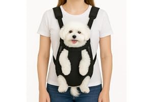 MOSAGO Dog Backpack Carrier, Adjustable Pet Front Carriers, Legs Out Carrying Sling Travel Bag for Small Medium Dogs 10-16 Lbs, Soft Wearable Puppy Chest Carry Backpacks for Walking/Hiking/Camping/Traveling