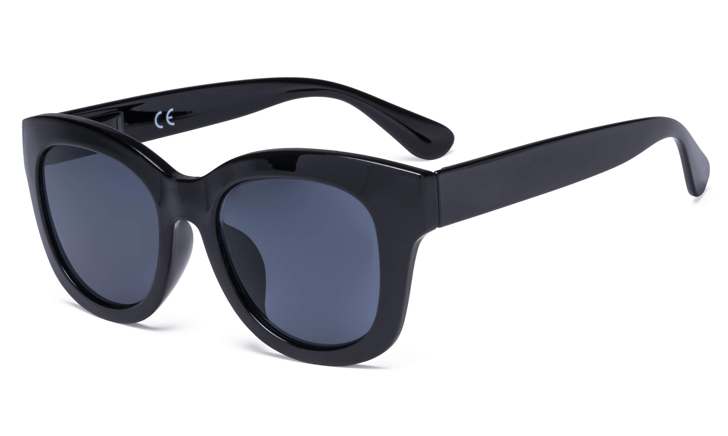 Eyekepper Oversized Reading Glasses - Retro Readers for Women Reading - Grey Lens +4.00