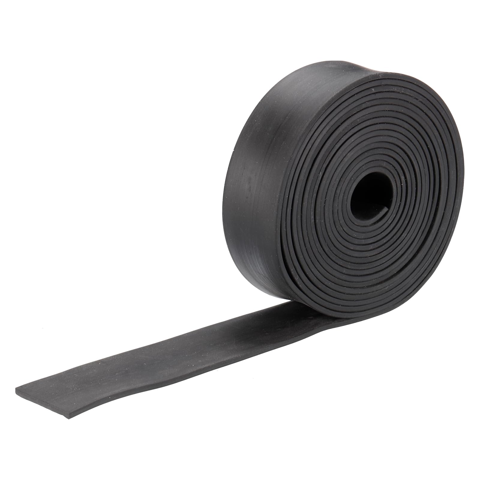 METALLIXITY Solid Rubber Strips (78.74" L x 1.57" W x 0.12" T) 1Pcs, Rubber Neoprene Sheet Rolls - for DIY Gasket Sealing Padding Reduce Vibration Mat, Black