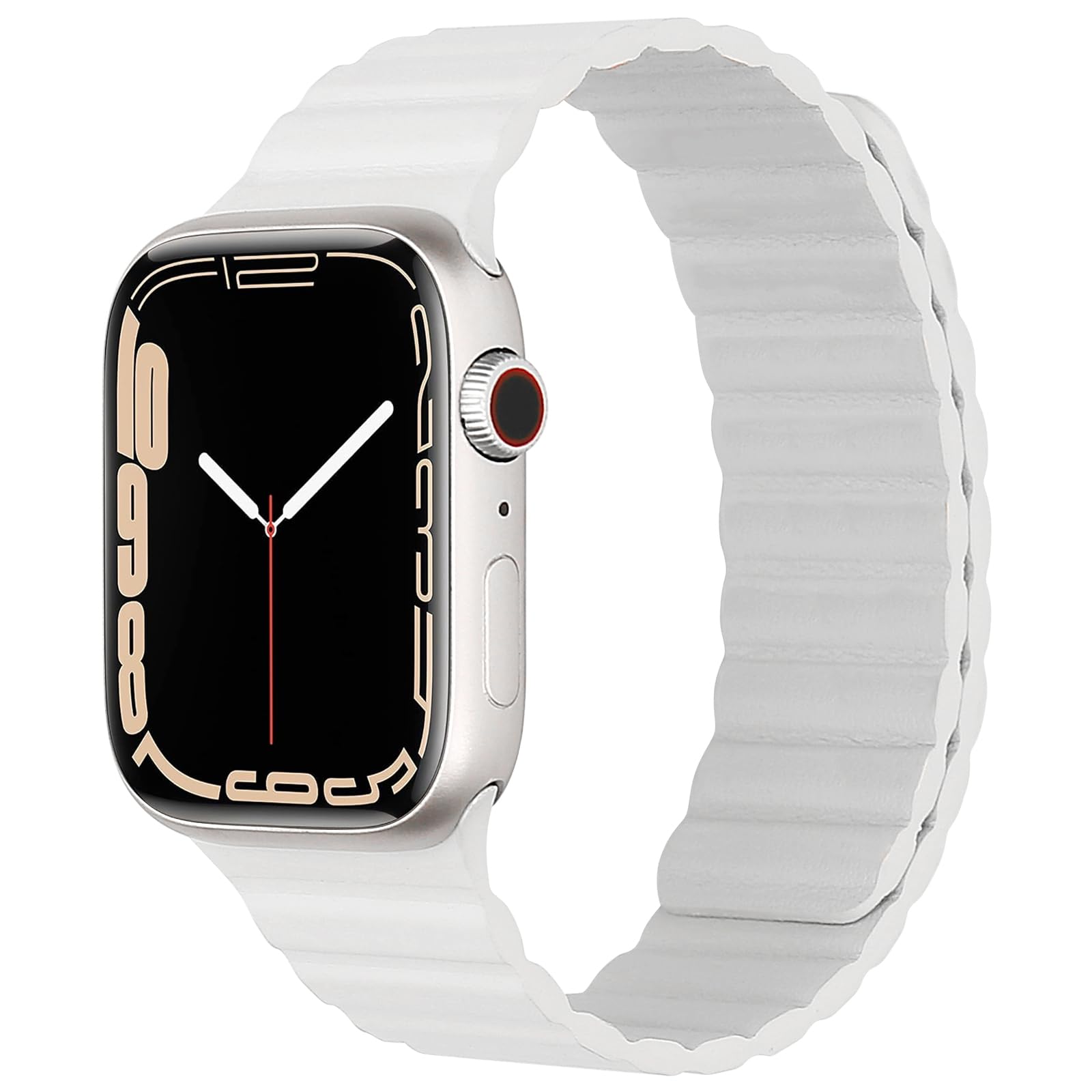 Crazy Horse Genuine Leather Strap for Apple Watch 38 mm 40 mm 41 mm 42 mm 44 mm 45 mm 49 mm, Magnetic Apple Watch Strap Easy to Remove for Men Women iWatch Ultra/Ultra2 Series 9 8 7 SE 6 5 4 3,