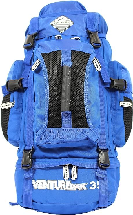 SiXsigma Sports Lightweight 35L Hiking Backpack & Packs for Men - Quick Dry Travel Essentials For Hiking, Camping & Travel - Ideal Hiking Lover Rucksack Gifts For Men (Blue)